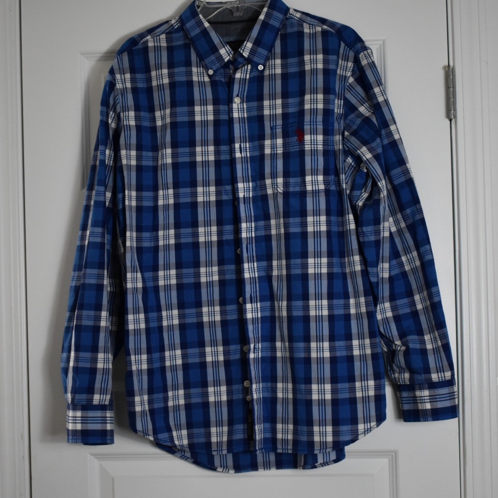 U.S. Polo plaid long sleeve button down size XL